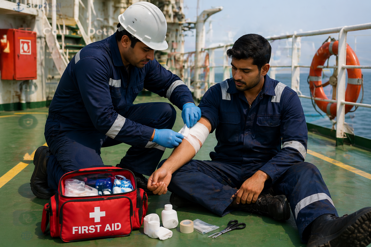 efa course first aid training on ship for seafarers