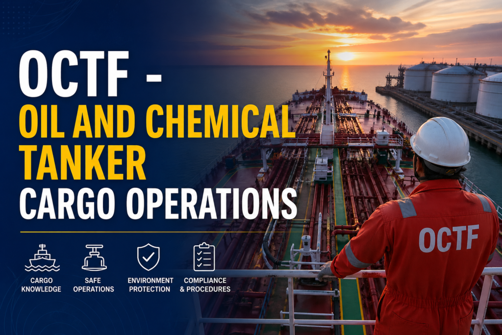 OCTF oil and chemical tanker cargo operations training showing tanker deck operations and safety procedures